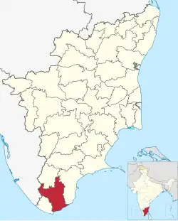 Location in Tamil Nadu