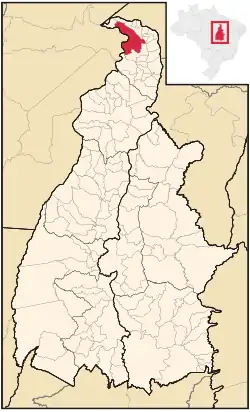 Location in Tocantins state