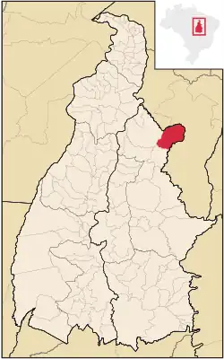 Location in Tocantins state