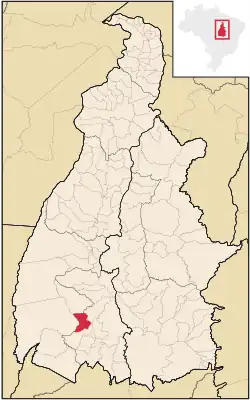 Location in Tocantins state