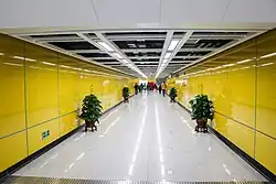 Concourse unpaid passageway