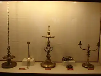 Traditional lamps and candlesticks