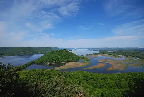 Trempealeau Mountain SNA (viewed from Brady's Bluff SNA)