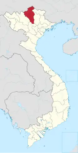 Location of Tuyên Quang within Vietnam