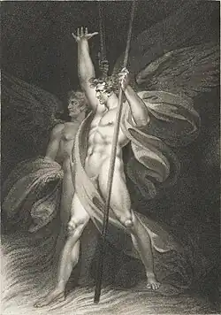 An engraving of Satan and Beelzebub