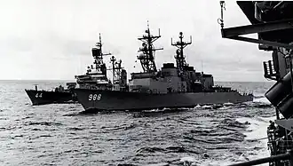 USS Caron and USS Thorn in the Atlantic Ocean in 1981
