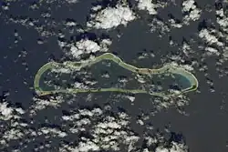 Satellite photo of Ujelang Atoll
