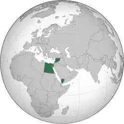 Location of United Arab States