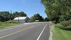 Looking west on US Highway 52 in Utopia