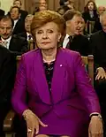 6th President of Latvia Vaira Vīķe-Freiberga (PhD, 1965).