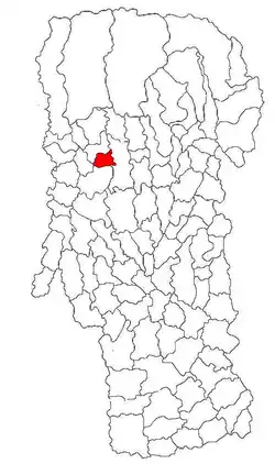 Location in Argeș County