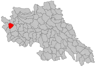 Location in Iași County