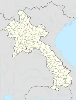 Location of Viengkham district in Laos