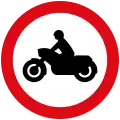 No entry for motorcycles