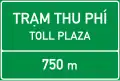 472a :Indication of the distance to the toll booth.