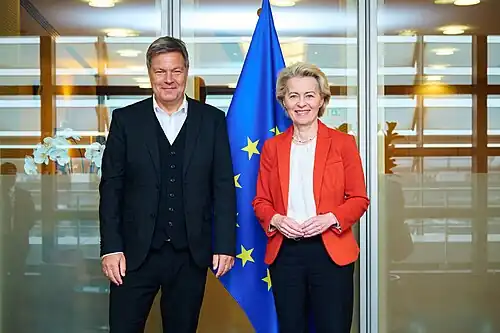 Habeck with European Commission President Ursula von der Leyen, 21 November 2024