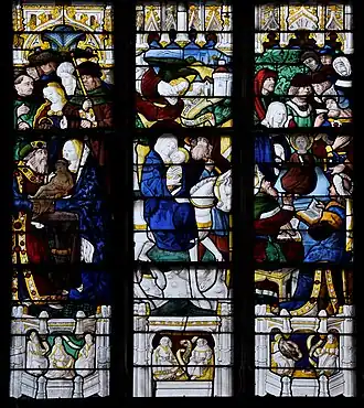 Detail of Evreux Cathedral window (15th c., restored)