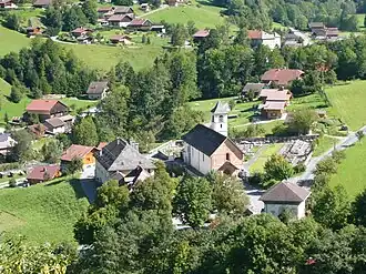 An aerial view of Entremont