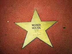 Herzog's star on the Boulevard der Stars in Berlin