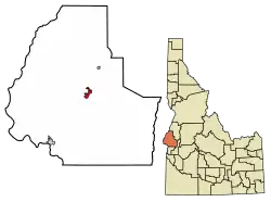 Location of Midvale in Washington County, Idaho.