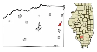 Location of Richview in Washington County, Illinois.