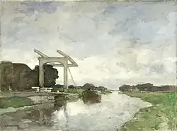 Drawbridge at Noorden, c. 1890, watercolor, Rijksmuseum Amsterdam