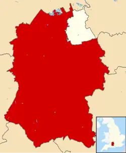 Shown within the ceremonial county of Wiltshire