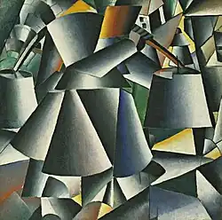 Malevich's "Woman with Pails," 1912.