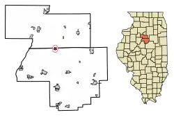 Location in Woodford County, Illinois
