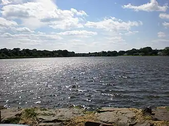 A view of Wreck Pond in Spring Lake, New Jersey