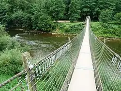 View along the bridge