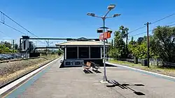 Northbound view on the island platform