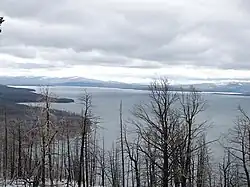 Yellowstone Lake on a stormy day