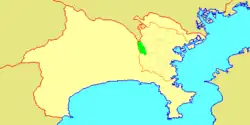 Location of Seya in Kanagawa