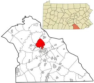 Location in York County and the state of Pennsylvania.