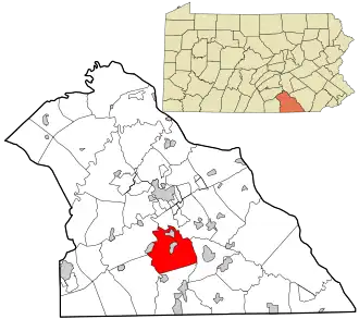 Location in York County and the state of Pennsylvania.