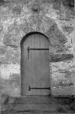 Original doorway in the east side of the original block, 16th-century.[4]