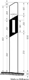 Sign 620-40 Reflexion post (right-hand side)