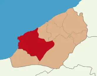 Map showing Ereğli District in Zonguldak Province