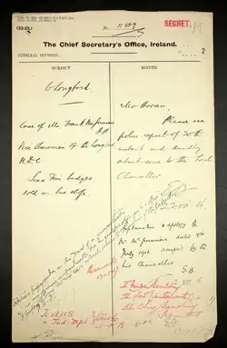 British Army military intelligence file for Frank McGuinness